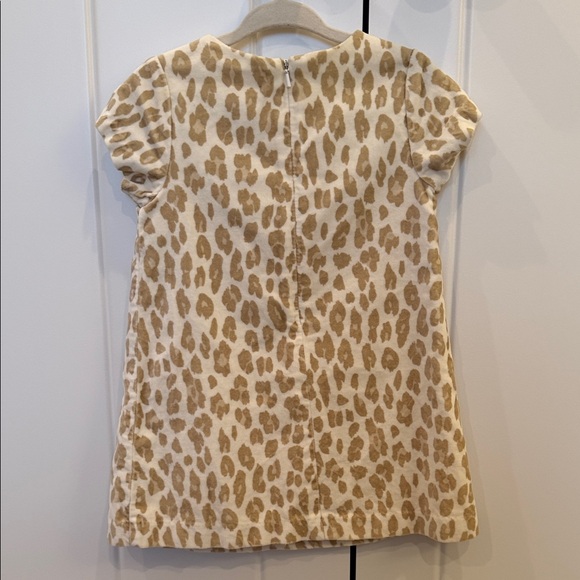 Janie and Jack Tan Leopard Print Velvet dress & matching Faux Fur cardigan - Picture 5 of 6
